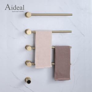 Porte-serviettes électrique de style dissimulé avec assurance qualité Porte-serviettes chauffant à 5 barres avec étagère en <span class=keywords><strong>verre</strong></span> - Product Image 4