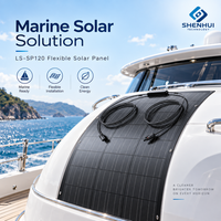 Panneau solaire flexible IP67 120W léger et incurvé, module photovoltaïque monocristallin en silicium pour camping-car, caravane et camping