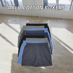 Calzoncillos Bóxer para Hombre, 100% Algodón, Transpirables, Corte Holgado, Cintura Elástica, Uso Diario - Product Image 2
