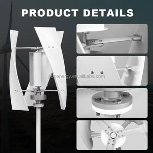 Vertical Axis Wind Generator- 2KW Generator <b>System</b> With <b>Solar</b> Hybrid Option for Home & Rooftop Application X-P5-2000 an Omni-dir - Product Image 5