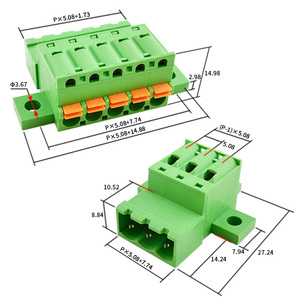 Connecteur mâle à ressort suspendu sans outil, pas de 5,08 mm, à <span class=keywords><strong>connexion</strong></span> <span class=keywords><strong>rapide</strong></span>, industriel en ligne - Product Image 2