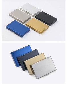 Porte-cartes <span class=keywords><strong>de</strong></span> <span class=keywords><strong>visite</strong></span> RFID à trois volets pour hommes, style <span class=keywords><strong>simple</strong></span>, avec logo personnalisé, petit boîtier métallique en aluminium pour cartes <span class=keywords><strong>de</strong></span> crédit - Product Image 6