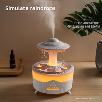 Ultrasons Rain Cloud LED Lampe Aroma Humidificateur Télécommande Sglingling Diffuseur d'huile pour la maison Hôtel Yoga Snuggling Cloud Style