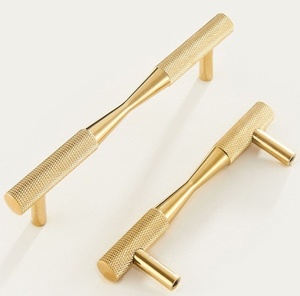 Vente en gros d'armoire à chaussures de luxe légère poignée de porte d'armoire à tiroirs profilé en aluminium nordique haut de gamme poignée de porte simple à tiroir - Product Image 6