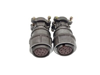 Conector de Alimentación Circular Hembra Ruso de 2PM, 16A 250V, IP44 Impermeable para Equipos Industriales