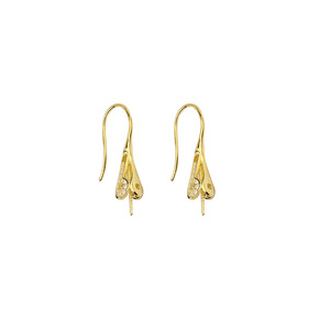 Accessoires DIY, boucles d'oreilles coréennes en argent S925, boucles d'oreilles pour femmes, boucles d'oreilles à perle, support vide, plaqué or, boucles d'oreilles longues, 1229 - Product Image 5