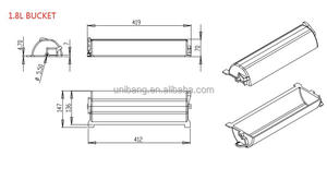 ถังพลาสติก1.8L Z <span class=keywords><strong>L15</strong></span> 1.8L เกรดอาหาร - Product Image 3