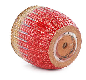 Pot de fleurs en céramique de style américain, motif feuille rouge-or émaillé, avec trou de drainage – Jardinière écologique et durable pour le jardin - Product Image 4