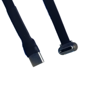 Câble d'extension USB 3.1 Type C Type C Ruban FPC 90 degrés Plat 0.2m Longueur 2A Fonction Tresse blindée Veste PVC pour caméra FPV