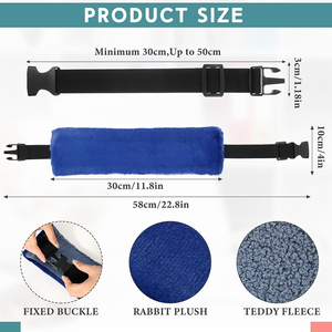 Siège d'<span class=keywords><strong>avion</strong></span> de voiture de qualité supérieure fixe soutien de la tête des yeux de sommeil doux polaire bande confortable avec 2 sangles d'extension oreiller de voyage nouveau Design - Product Image 4