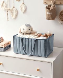 Bolsa de Pañales Acolchada Impermeable para Guardería y Auto, Organizador de Artículos Esenciales para Bebé, Cesta de Almacenamiento Portátil para Baby Shower - Product Image 3