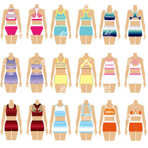 Reggiseno Sportivo e Pantaloncini Sparkle Cheer con Strass, Abbigliamento da Allenamento con Logo della Squadra, Top Attivo - Product Image 5