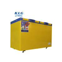 Congelador Horizontal Eléctrico de Acero Inoxidable de Gran Tamaño, 450L, Doble Puerta, Descongelación Manual, Eficiencia Energética Grado 1, para Uso Doméstico, para Helados, con Certificación CE