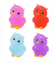 Mini ornement de jardin en résine vintage, miniature, lumineux, dessin animé, hibou 3D, petit statut, bricolage, jouets pour enfants