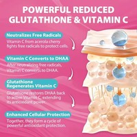 L-Glutathion Gummies Gehydrolyseerd Collageen Type I & III Antioxidant Supplement met L-Cysteïne, Vitamine C, Selenium