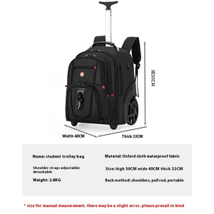 Mochila con Ruedas de Gran Capacidad, Bolsa con Ruedas, Maleta con Ruedas Giratorias, Mochila para Estudiantes de Secundaria, Bolsa de Viaje, Equipaje - Product Image 5