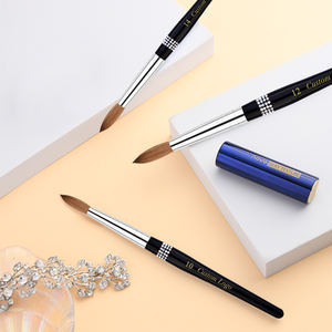 Pinceles de madera con mango negro para <span class=keywords><strong>uñas</strong></span>, Pinceles acrílicos para manicura, Pinceles de diamante, Kolinsky, tamaño <span class=keywords><strong>2022</strong></span>, 8, 10, 12, 14, 16, 18, 100, novedad de 100% - Product Image 6