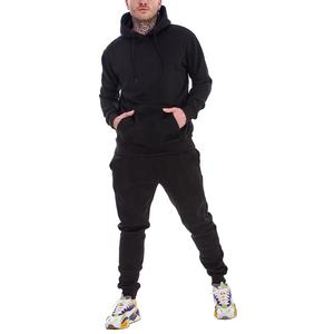 Ensemble de vêtements de jogging d'entraînement personnalisés Survêtement de musculation gris uni pour hommes Sweat à capuche crocheté 100% coton biologique avec logo personnalisé - Product Image 6