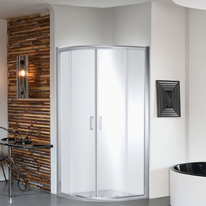 Cabine de douche coulissante à double ouverture moderne avec cadre en verre trempé pour les chambres d'hôtel - Product Image 5