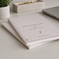 Carnet à couverture souple en papier couché avec reliure parfaite et finition brillante