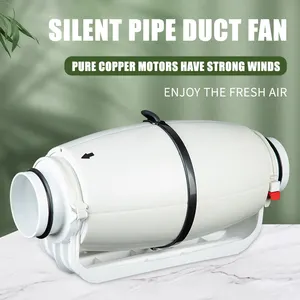 Mixed Flow Duct Fan Pre-wired Speed Controllable Ventilation Fan For Grow Tents/hydroponics/heating