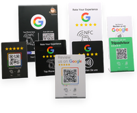Support de menu personnalisé en PVC RFID NFC avec code QR, résistant à l'eau, pour les avis Google