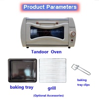 Horno Tandoor Eléctrico de 1500W y 15L para Pizza y Naan con Ventana de Visualización, Certificación CE y CB, Suministro de Fábrica ODM/OEM, CBU/SKD/CKD