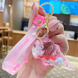 Creative Moving Liquid Quicksand Keychain Sakura Unicorn Floating <b>Keyring</b> for Women <b>Charm</b> Bag Pendant Kids Gift - Product Image 5