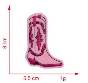 Grande collection de patchs brodés thermocollants en forme de bottes de cowboy et de cowgirl pour la décoration de vêtements, chapeaux et sacs - Product Image 4