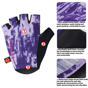 Guantes de Ciclismo Darevie Personalizados de Fábrica, Transpirables, de Medio Dedo, Aero, Anti-Impactos, para Bicicleta de Carretera, Diseño Italiano, Delgados - Product Image 3