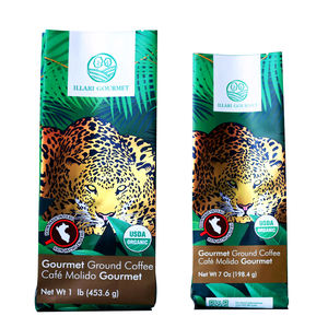 PM Custom ODM 12oz 2LB Eco-Friendly Biodegradable Moisture Proof Food Grade Flat Bottom Plastic Coffee <b>Bag</b> Coffee Beans Pet Food - Product Image 1