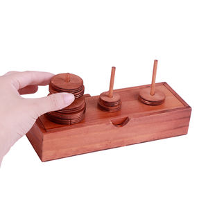 Juguete <span class=keywords><strong>de</strong></span> Madera Promocional Torre <span class=keywords><strong>de</strong></span> Hanói, <span class=keywords><strong>Juego</strong></span> <span class=keywords><strong>de</strong></span> Construcción <span class=keywords><strong>de</strong></span> Habilidades Matemáticas para Niños - Product Image 2