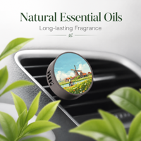 Diffuseur magnétique de parfum pour voiture en alliage de zinc, longue durée, parfum naturel, cadeau, vente en gros