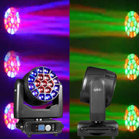 Projecteur mobile Bee-eye 4-en-1 19*15W, 4 modes, contrôle DMX. Éclairage LED pour scène DJ et mariage avec RGBW