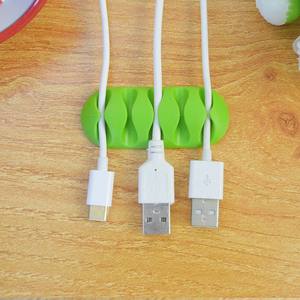 Organizer per la gestione dei cavi in Silicone per cavo a 5 canali cavo Organizer filo da scrivania supporto in Silicone - Product Image 4