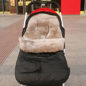 Sac de couchage de luxe en peau de mouton australienne pour poussette, respirant et doux, pour bébé, hiver - Product Image 5
