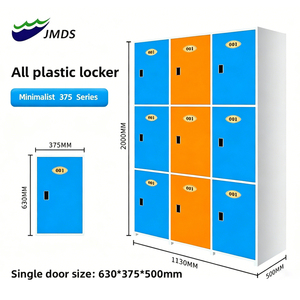 JMDS-103 Prix de gros usine, personnalisable, installation facile, <span class=keywords><strong>casier</strong></span> 3 portes/colonnes en PVC ABS étanche pour salle de sport et centre de fitness - Product Image 2