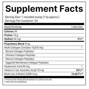 Keto Paleo Tanpa Rasa 5 Jenis I II III V X Multi Kolagen Protein Powder dengan Biotin Vitamin C Asam Hialuronat - Product Image 3
