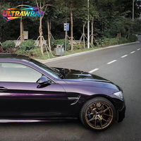 Ultrawrap – Rouleau de vinyle de recouvrement automobile PET TPU moulé super brillant métallisé Twilight Purple, 1,52x17M/5x59FT, directement de l'usine de Foshan