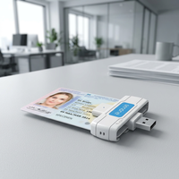 Lecteur de cartes de crédit USB pour distributeur automatique avec fente pour carte SD et lecteur de puce EMV pour borne de paiement et terminal en libre-service