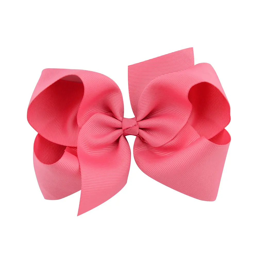 6 Inch Handmade Grosgrain Ribbon Hairbow Baby Hair Bow Large Hair Bows With Clips For Children Accessories
