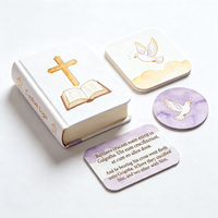 Cartes d'affirmation biblique chrétienne personnalisées OEM, cartes flash inspirantes de prière chrétienne de haute qualité