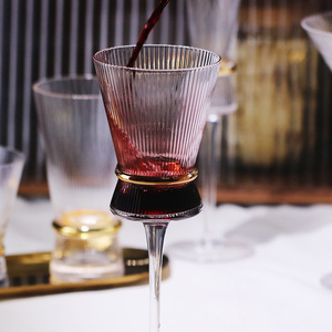 Tasses en verre créatives OEM décoration en gros avec ensemble de tasses à vin de fête or tasses - Product Image 2