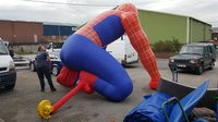 Modèle gonflable de Spiderman de dessin animé gonflable d'homme d'araignée géant promotionnel commercial extérieur pour la publicité