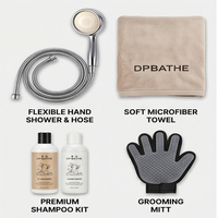 Baignoire Spa pour Animaux DPbathe en Acrylique avec Port d'Accès, Bain au Lait Ozone, Lumières Colorées, Station de Toilettage pour Chiens et Chats