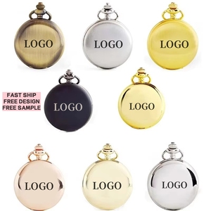 Orologio <span class=keywords><strong>da</strong></span> taschino al quarzo lucidato a specchio classico <span class=keywords><strong>da</strong></span> uomo personalizzato con catena di Bolsillo - Product Image 1