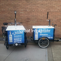 Bar mobile, boissons, bière, vélos, jus, boissons froides, tricycle de vente, vélo à bière, 3 roues, chariot à glaces