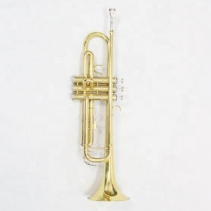 <span class=keywords><strong>Trompeta</strong></span> Laqueada en Oro, <span class=keywords><strong>Trompeta</strong></span> en Tono Bb, Instrumento <span class=keywords><strong>de</strong></span> Latón con Estuche - Product Image 1