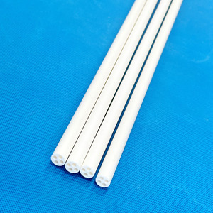 उच्च शुद्धता एल्युमिना थर्मोसॉल सिरेमिक ट्यूब संक्षारण प्रतिरोधी थोक अनुकूलित 4 छेद - Product Image 2