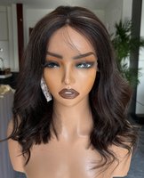 Perruque en cheveux humains européens doublement étirés, casher, avec base en soie, nœuds simples indétectables, dos en maille élastique, taille de bonnet personnalisable